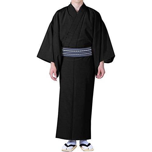 注目ブランド キョウエツ 着物 洗える 袷着物 無地 紬 和服 メンズ S 黒 レビューで送料無料 Technet 21 Org
