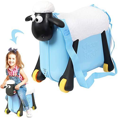 最適な材料 ひつじのショーン 乗って遊べる 子ども スーツケース ブルー Shaun The Sheep 大注目 Feltfetish Com