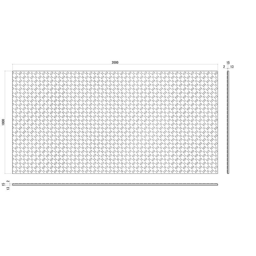 敷板　樹脂製　Wボード1000×2000mm×20mm　両面すべり止め