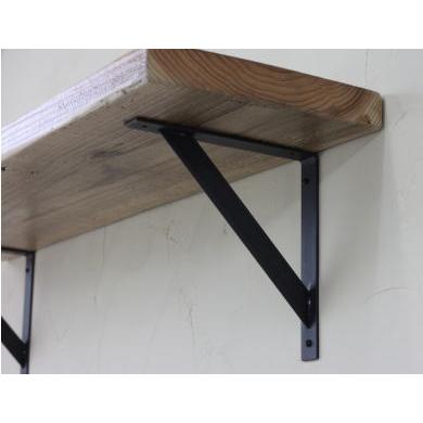 黒皮鉄シリーズ」棚受け金具（ワックス仕上げ）Mサイズ／1個単品