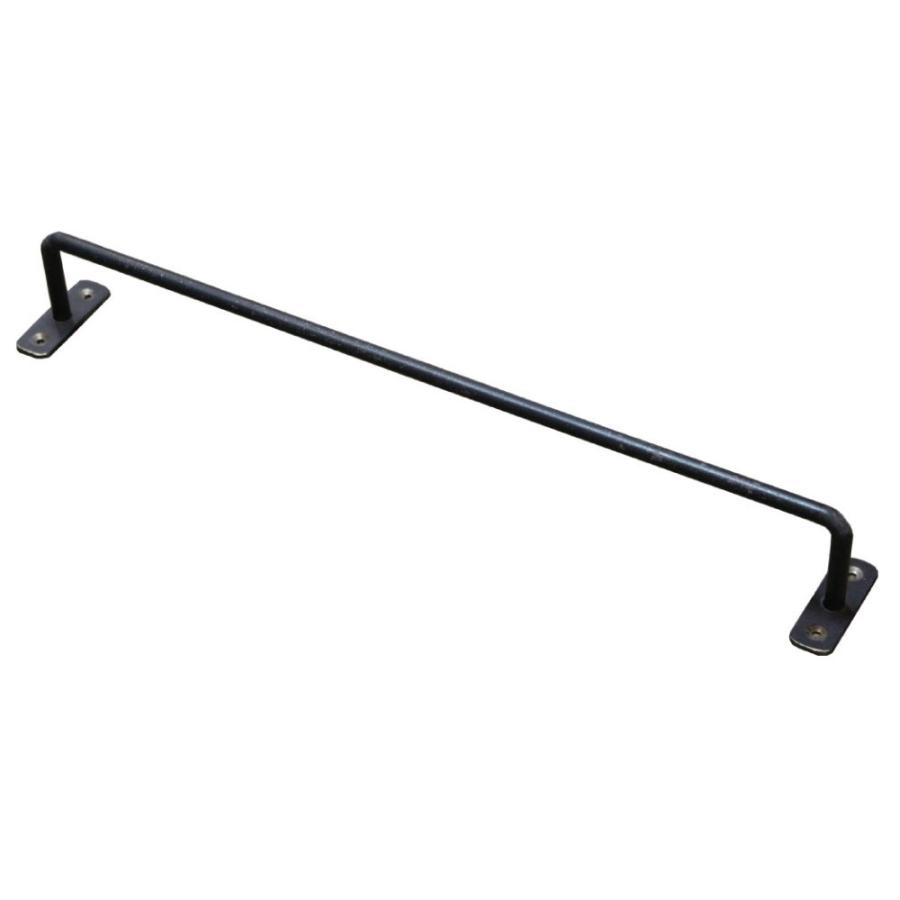 黒皮鉄シリーズ」アイアンハンガーバー（ワックス仕上げ） 幅