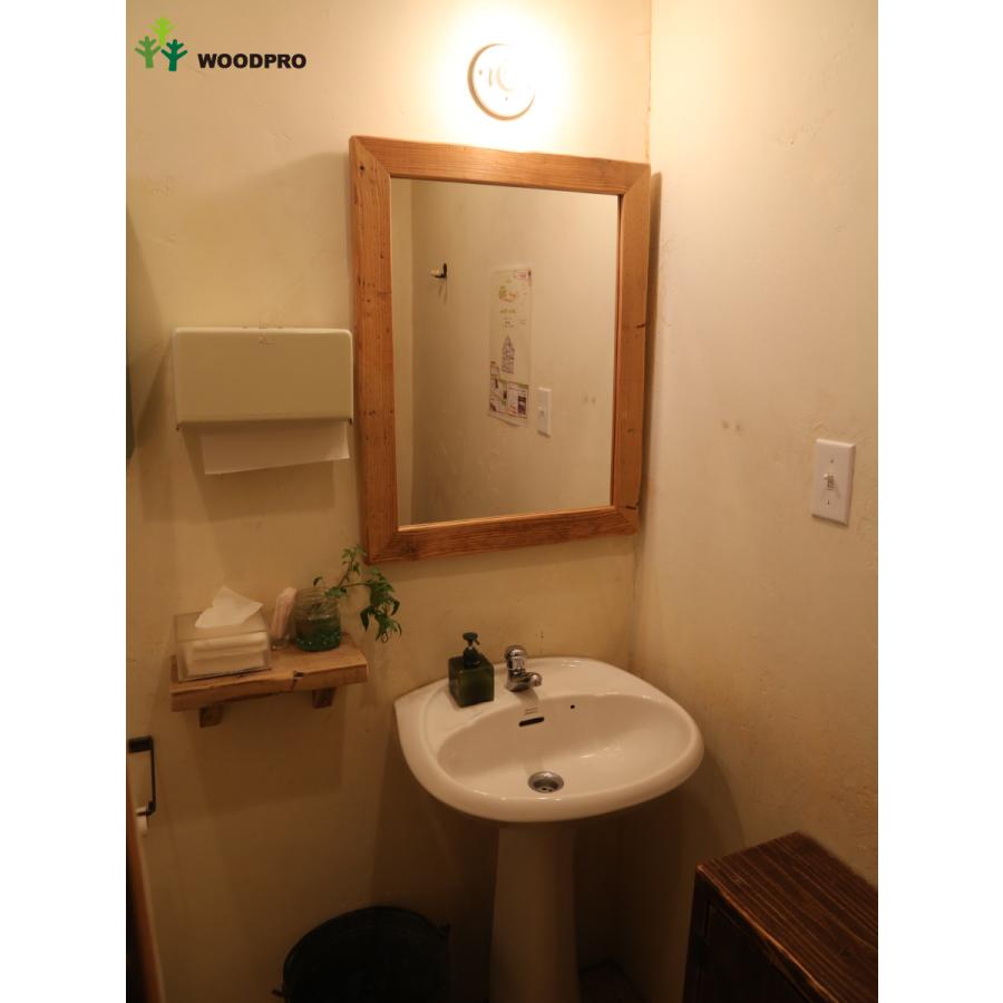 OLD ASHIBA（足場板古材） ミラー（鏡）A型 Lサイズ 塗装仕上げ