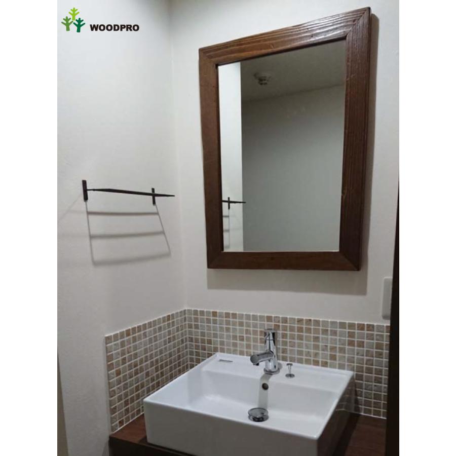 OLD ASHIBA（足場板古材） ミラー（鏡）A型 Lサイズ 塗装仕上げ