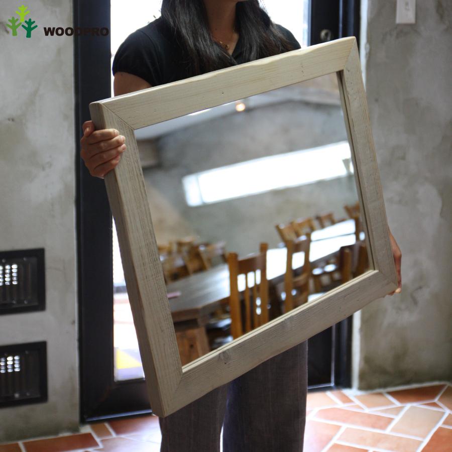 OLD ASHIBA（足場板古材） ミラー（鏡）A型 Lサイズ 塗装仕上げ