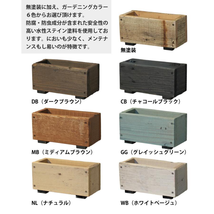 OLD ASHIBA（足場板古材）ミニプランター 長方形1型 【3個セット