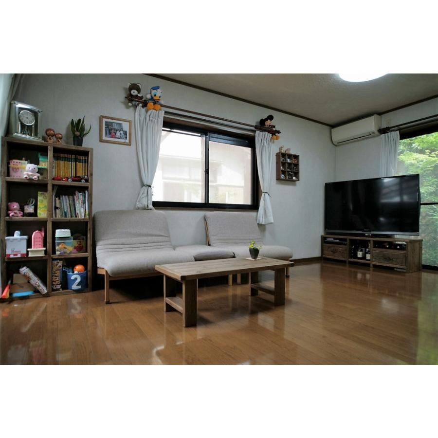 OLD ASHIBA（足場板古材）格子ラック 330型奥行235ｍｍ　2×2 幅765ｍｍ×高さ765ｍｍ×奥行235ｍｍ 無塗装