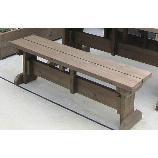 WOODPRO（ウッドプロ） 屋外用ベンチ◇国産杉 幅1400mm×奥行278mm