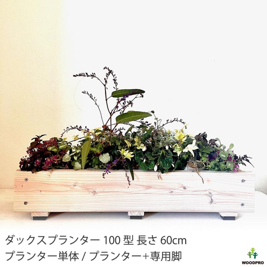 ダックス プランター100型（長さ600mm） 木製スリムプランター 爆買