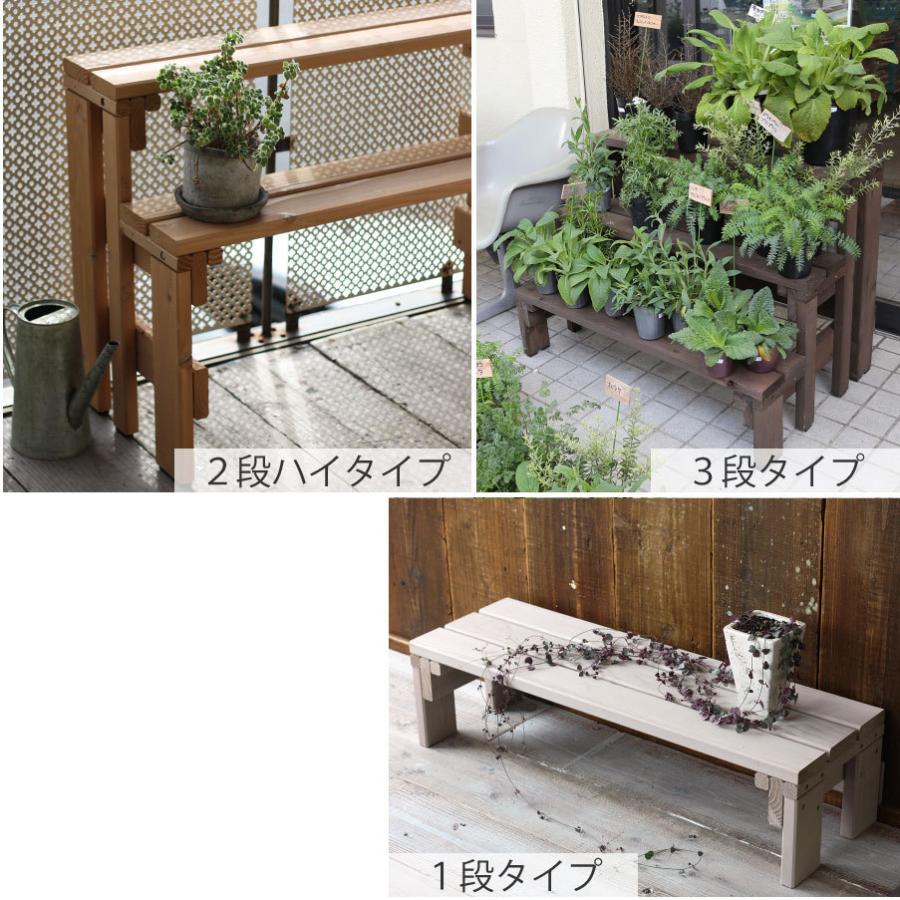 【値下げ】一枚板　花台　台座 WOODPRO プランター台/花台 棚板セット1段（ハイタイプ）プランター
