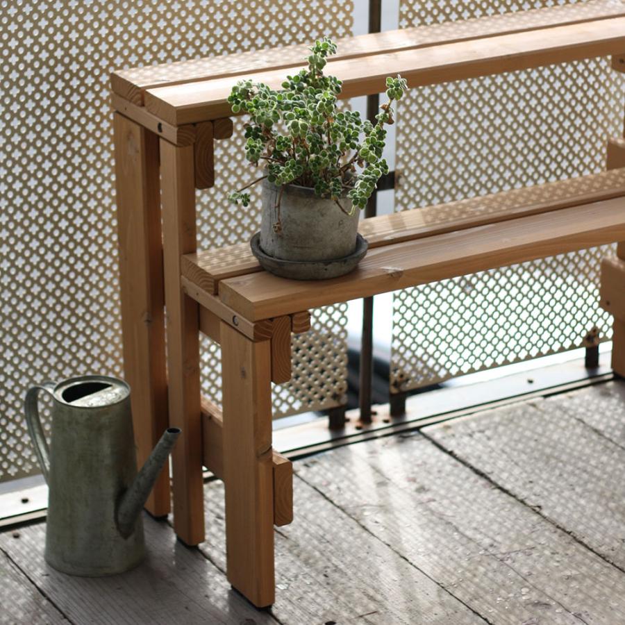 WOODPRO プランター台/花台 棚板セット2段（ハイタイプ）プランター