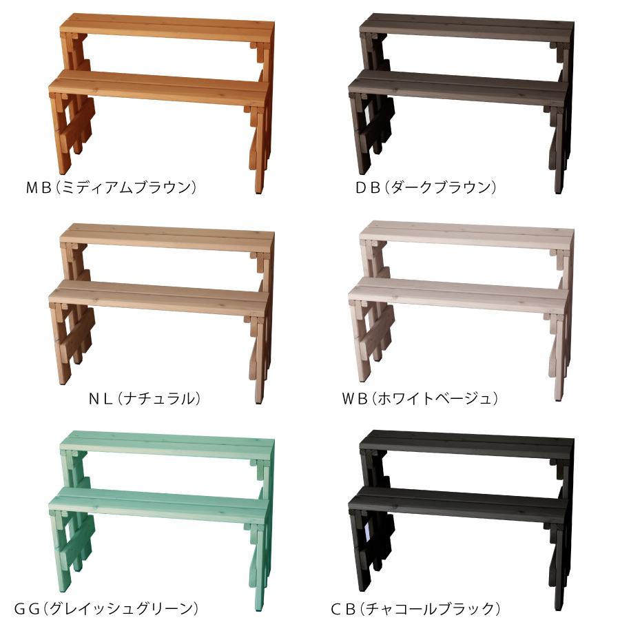 woodpro プランター台2つ　新品 WOODPRO プランター台/花台 棚板セット2段（ハイタイプ）プランター