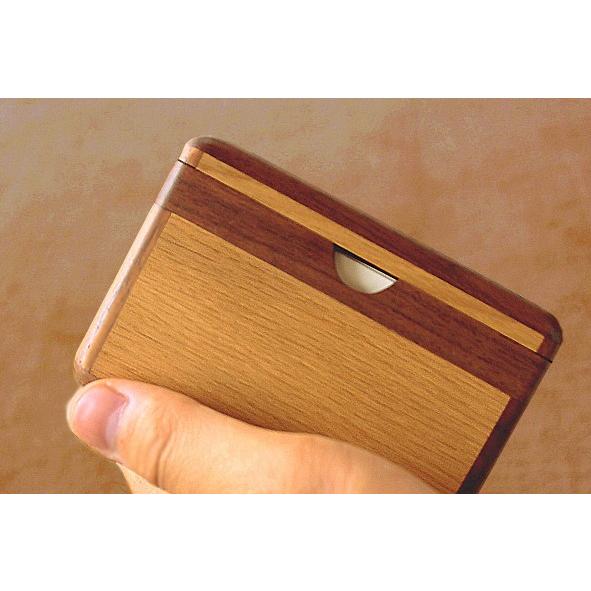 木製名刺入れ  ナラ＆ウォルナット製 ササキ工芸 レターパック発送 送料無料  ビジネスに 木の名刺入れ ウッドカードケース 北海道