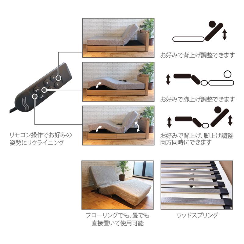 P9％〜 電動リクライニングマットレス シングル OKIN 介護用 2モーター