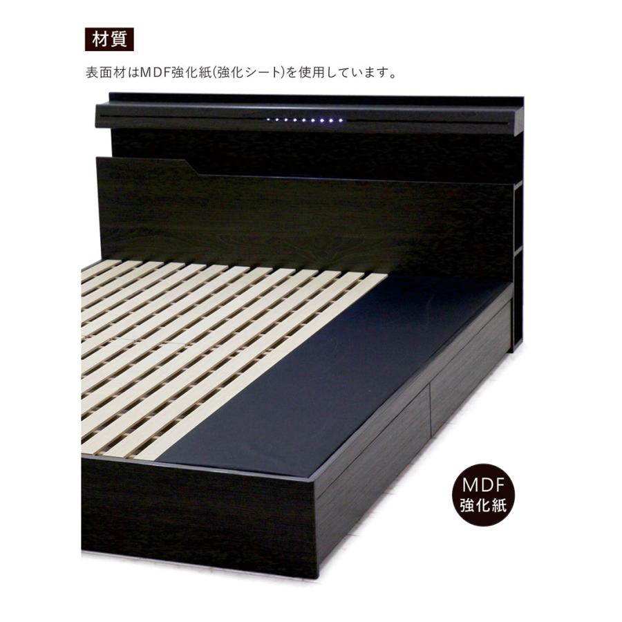 日曜日 P最大15倍】ダブル ベッド フレーム すのこ 収納 引き出し 木製 