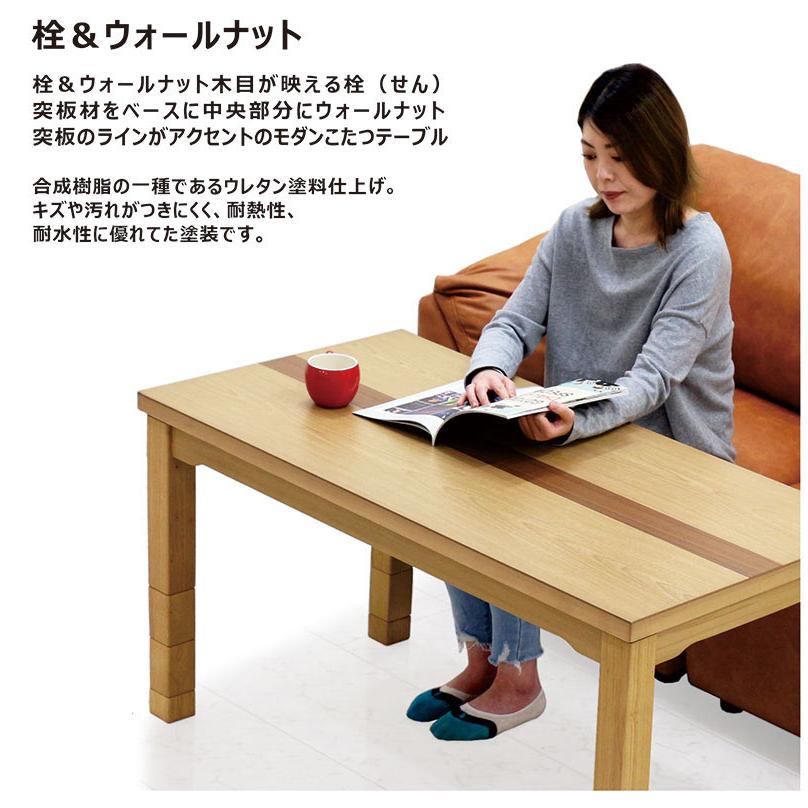 ハイタイプこたつ ロータイプ コタツテーブルのみ 幅120×60cm 栓