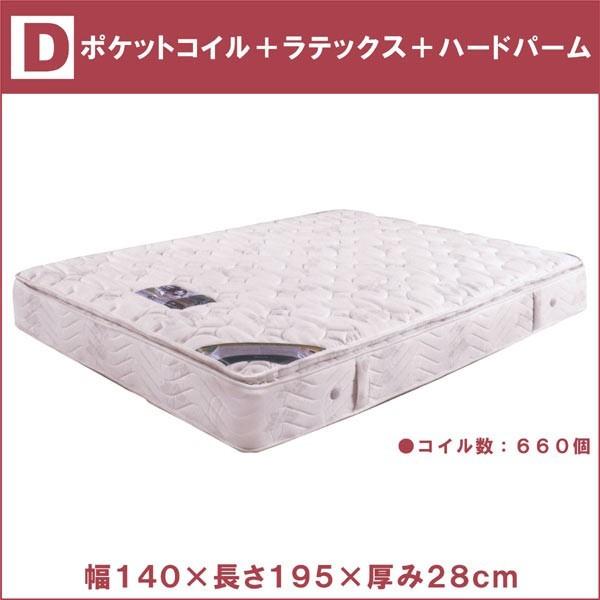 日曜日 P15％〜 マットレス ダブル ポケットコイル パーム ラテックス ホワイト