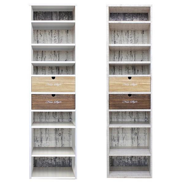 本棚 書棚 完成品 幅50 日本製 木製 オープンタイプ アンティーク調