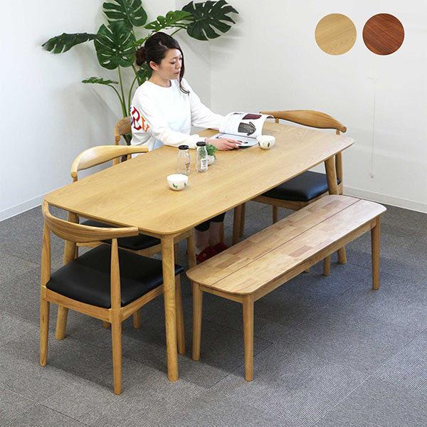 【直接取りに来られる方】 木製ダイニングテーブルセット（ベンチ2脚付き）6人掛け ダイニングテーブルセット 6人用 6点セット ベンチ ダイニングセット