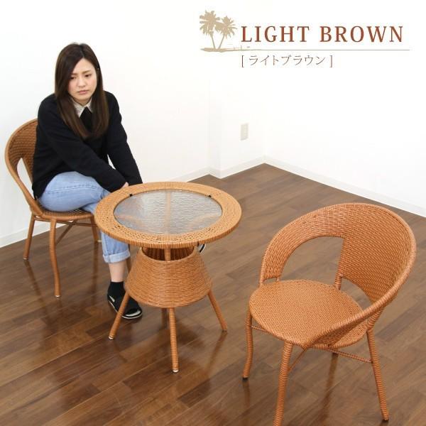 g9 無垢材 アジアンヴィンテージ カフェテーブル 3点セット