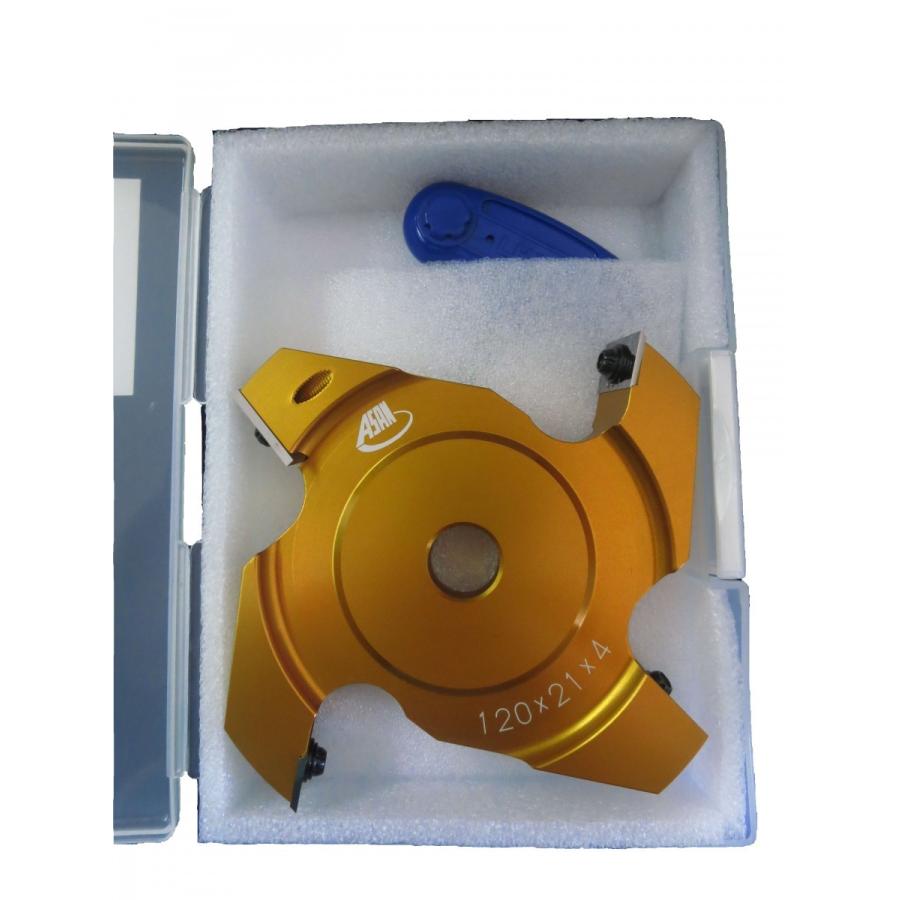 アサノ式 替刃式リード付三面仕上カッター 6分溝切り用 120mm×18mm×4P