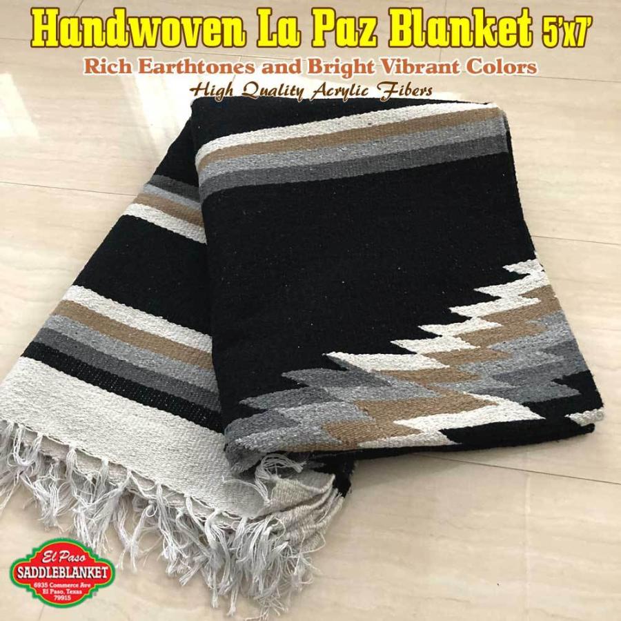 エルパソ サドルブランケット El Paso SADDLEBLANKET  ネイティブ柄 ラパスブランケット(ブラック) 150cm×210cm｜woodwayfurniture｜04