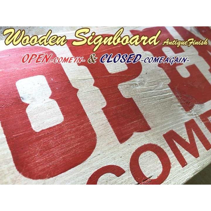 オリジナル アンティーク調 天然木 無垢材 木製 サインボード 表札