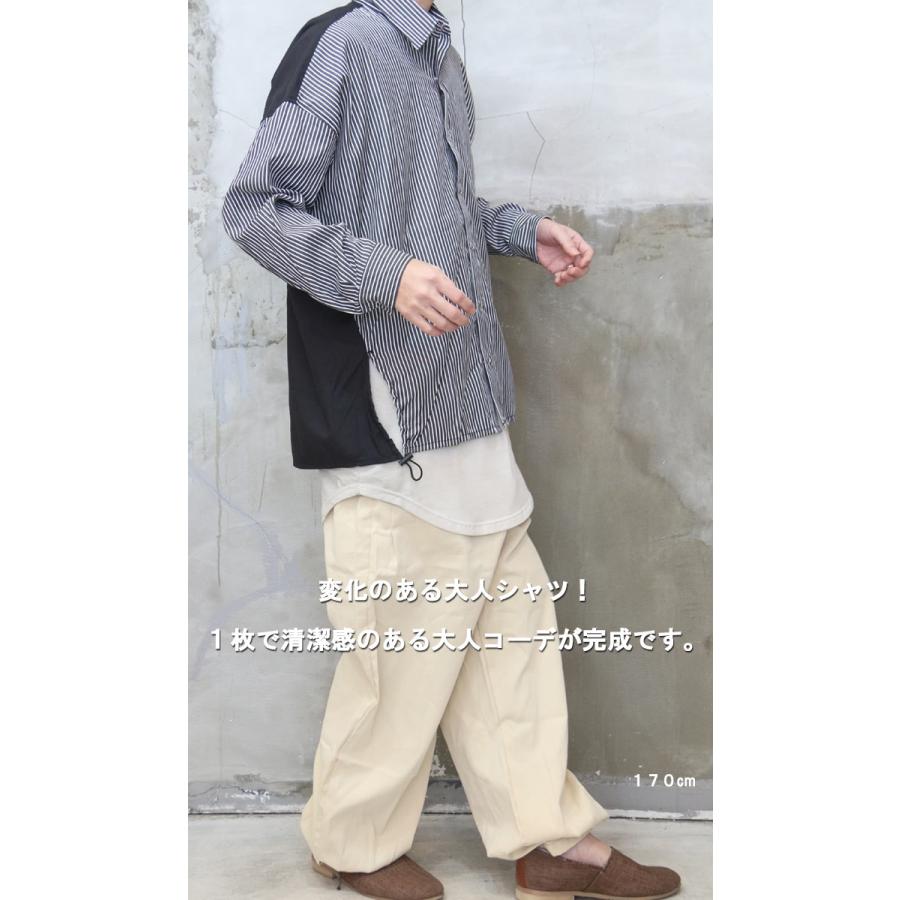 ストライプシャツ [M便 1/1] トップス メンズ シャツ シンプルシャツ