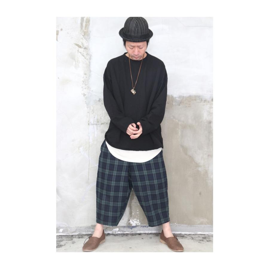 上品カジュアルに 軽やかコットンで涼しく爽やか ブラックウォッチクロップドワイドパンツ ワイドパンツ メンズ クロップドパンツ メンズ チ M便 1 1 Mr Woodwhichflows 通販 Yahoo ショッピング