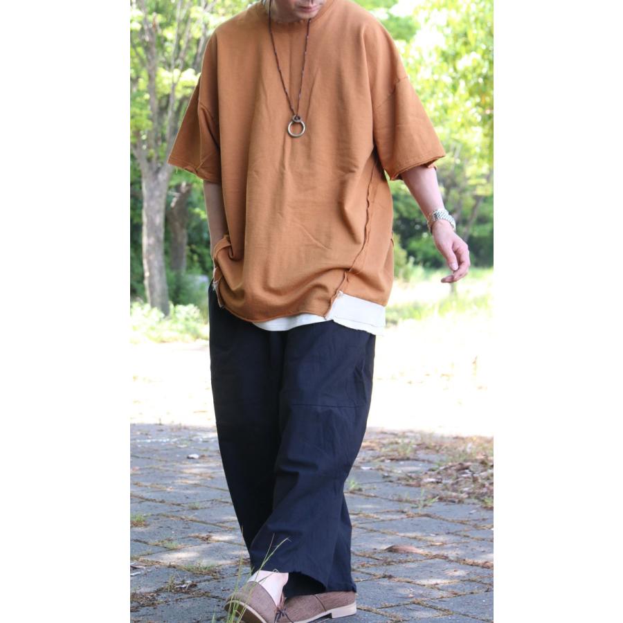 名バランサー 個性的 切り替えワイドパンツ ワイドパンツ メンズ