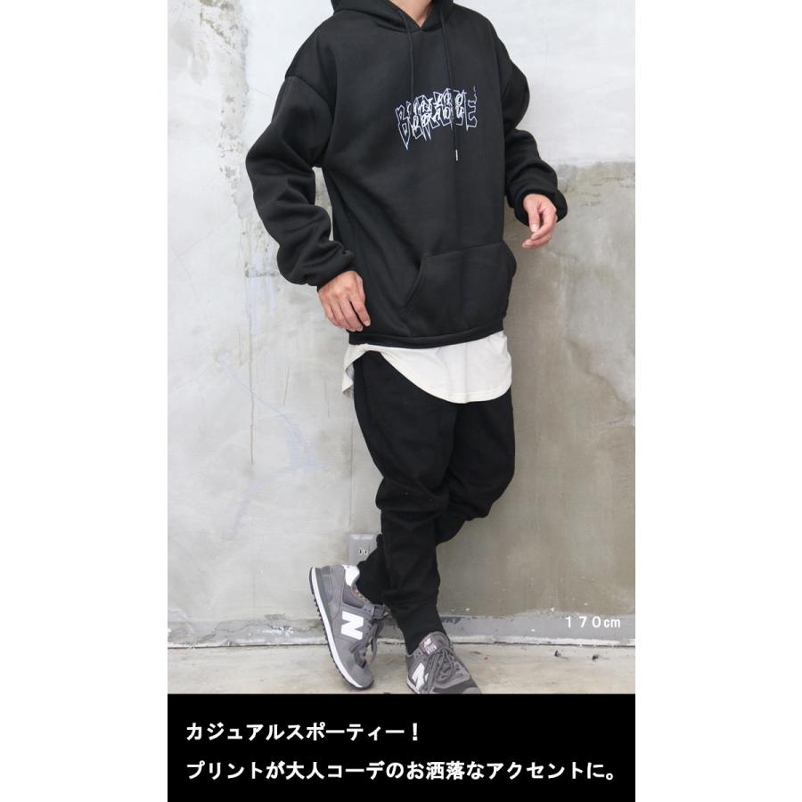 プリントビッグパーカー メンズ プリントパーカー ビッグパーカー