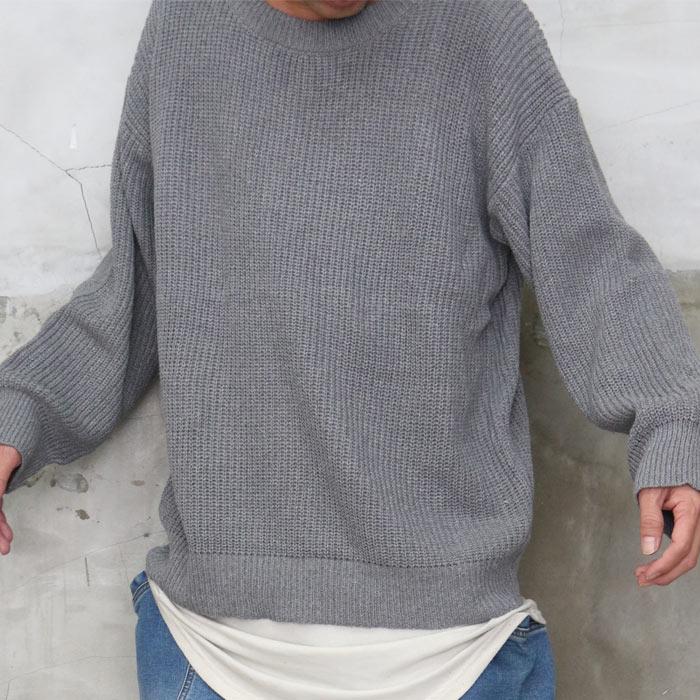 畦編みビッグニット メンズ 畦編みニット ビッグニット ビッグ
