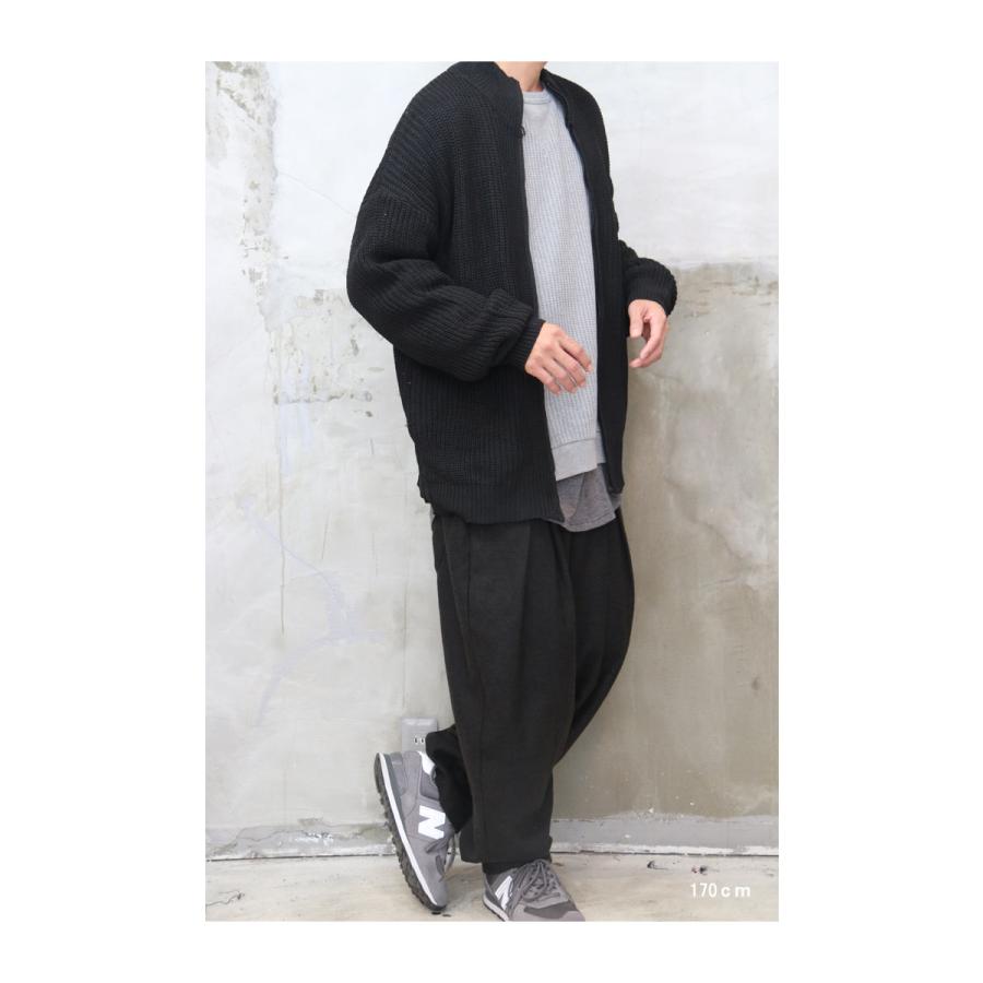 ドライバーズニット メンズ ハイネックジップアップニットジャケット