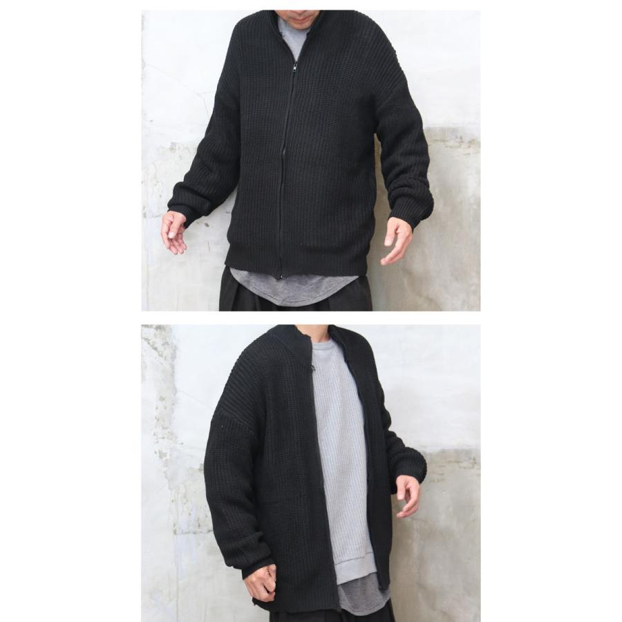 35644　OPST メンズ　ジップアップニットジャケット　黒　Ｍ 35644 OPST メンズ ジップアップニットジャケット 黒 M Y's for men