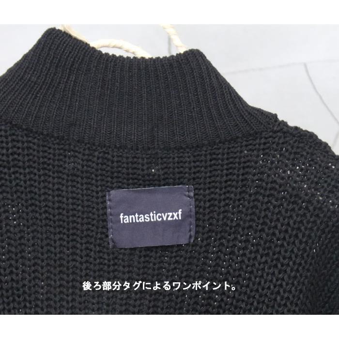 ドライバーズニット メンズ ハイネックジップアップニットジャケット