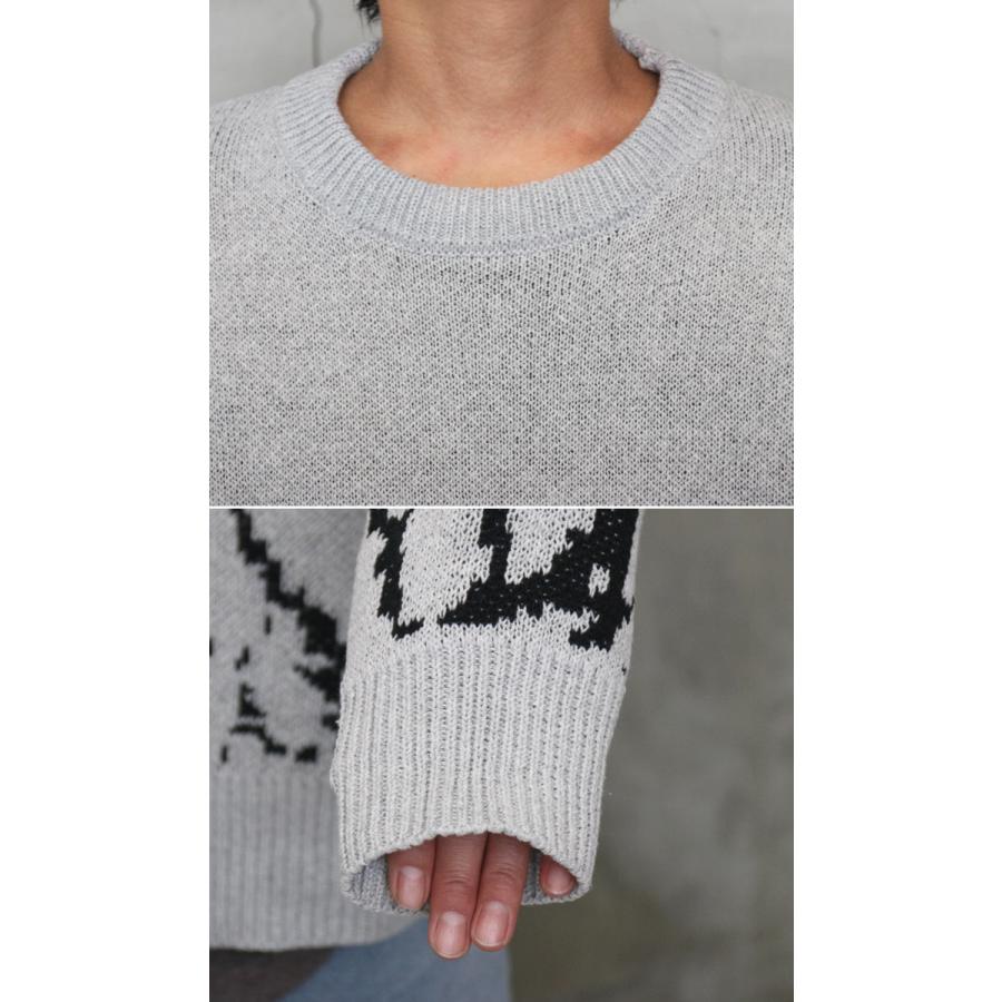 ジャガードニット 総柄ニット メンズ ビッグニット メンズファッション
