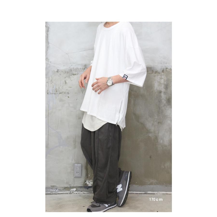 ジッパービッグTシャツ メンズ [M便 1/1] ジッパーTシャツ ビッグ