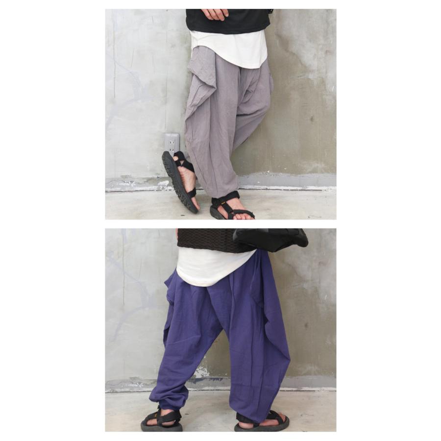 ワイドスラックス　サルエルパンツ　変形パンツ／marka Thai Pants バーゲン サルエルパンツ メンズ 変形ワイドサルエルパンツ [M便 1/1