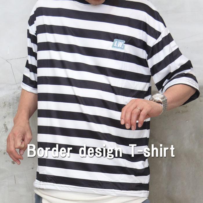ボーダーTシャツ メンズ [M便 1/1] tシャツ 半袖Tシャツ 5分袖Tシャツ