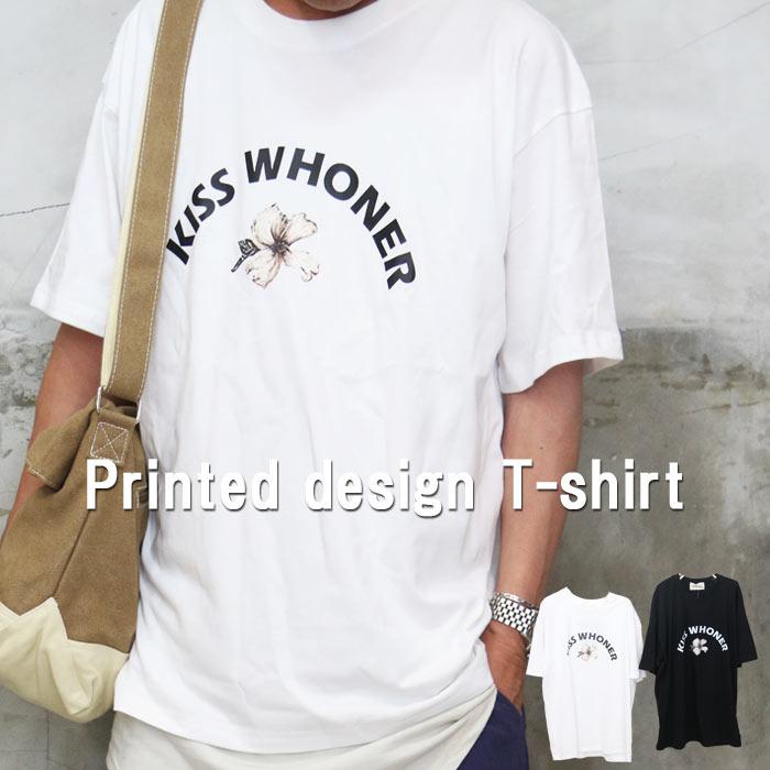 ハウリン メンズ 半袖Tシャツ FONS WHITE SAND バーゲン プリントTシャツ メンズ [M便 1/1] tシャツ 花柄T