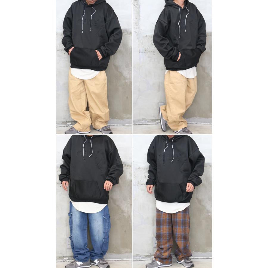 裏起毛ビッグプルオーバーパーカー ビッグパーカー メンズ パーカー