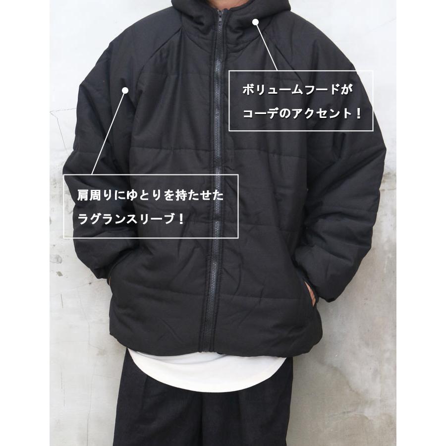 フード付き中綿ジップアップジャケット メンズ 中綿ジャケット