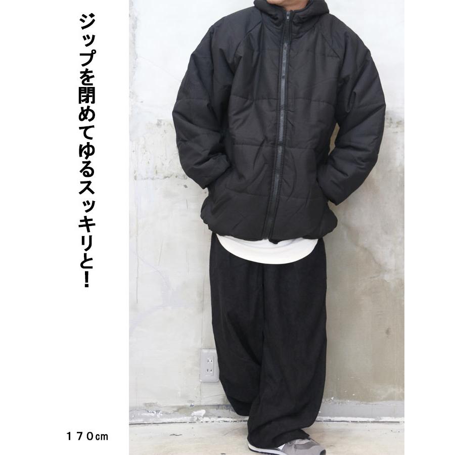 フード付き中綿ジップアップジャケット メンズ 中綿ジャケット