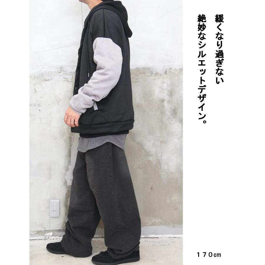 スタジャンパーカー メンズ スタジャン風パーカー パーカー 長袖