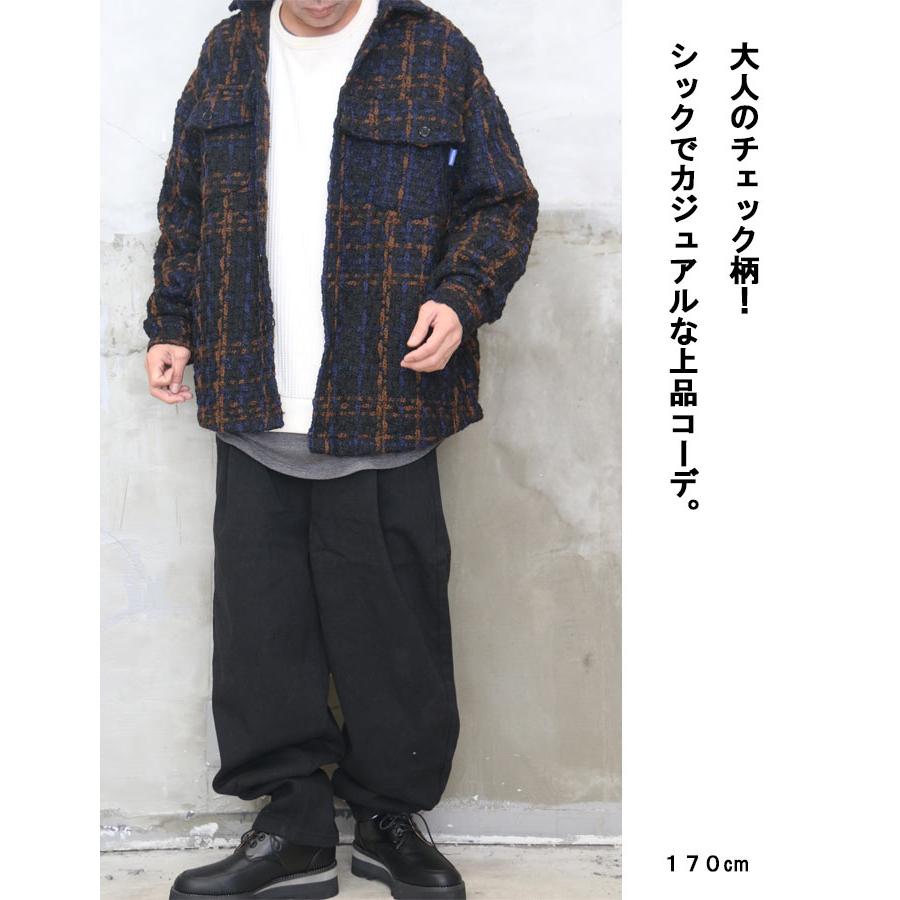 チェック柄ビッグジャケット メンズ チェック柄ジャケット ジャケット