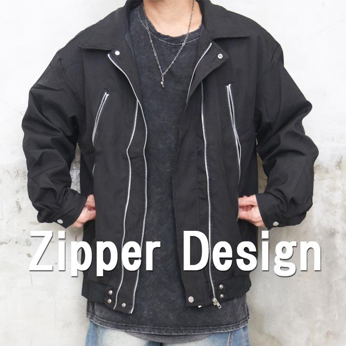 ジップアップジャケット メンズ ジャケット ブラック メンズ