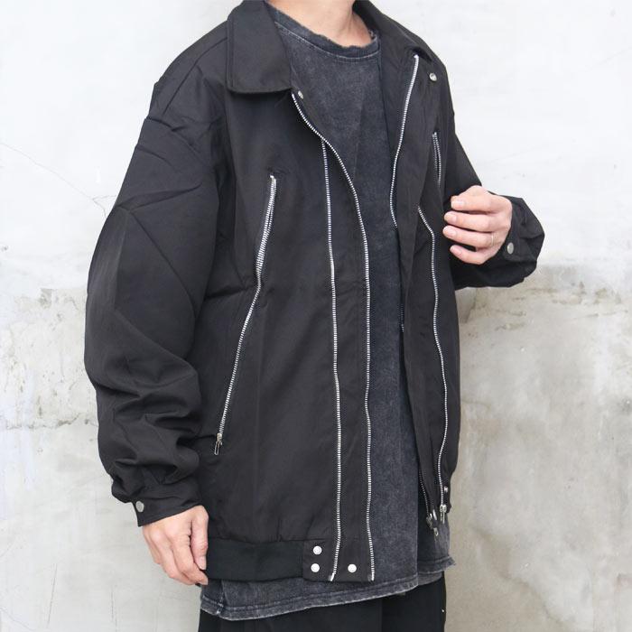 ジップアップジャケット メンズ ジャケット ブラック メンズ