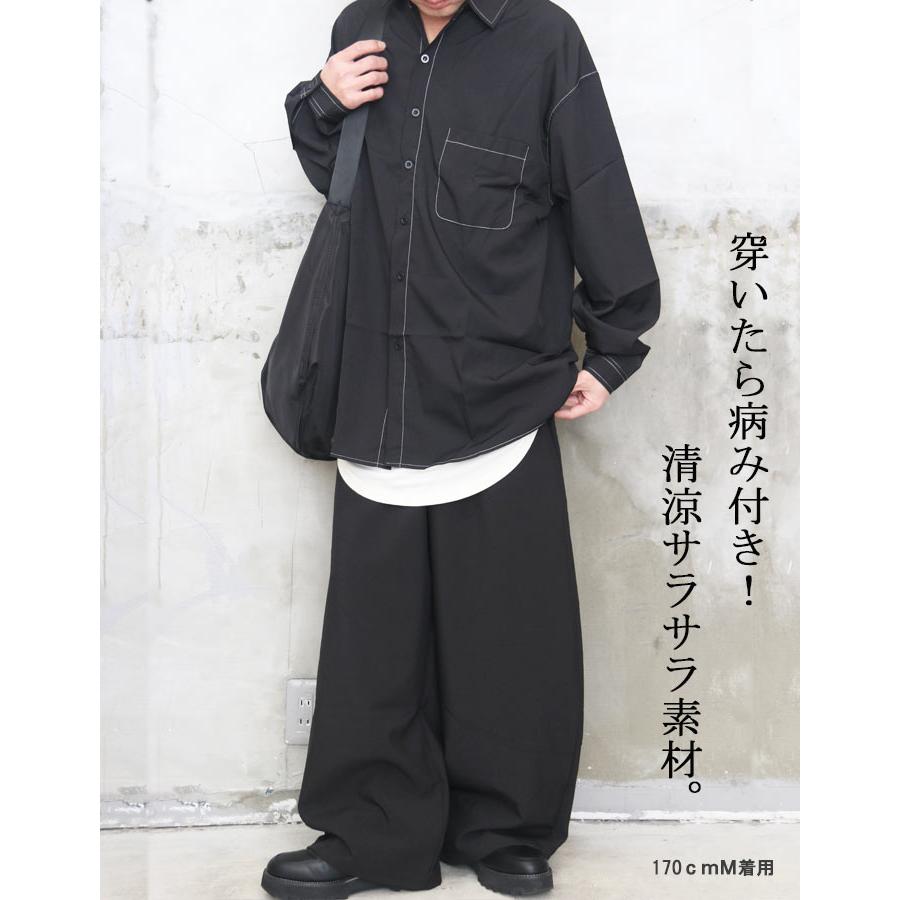 ワイドスラックス メンズ [M便 1/1] スラックス メンズファッション