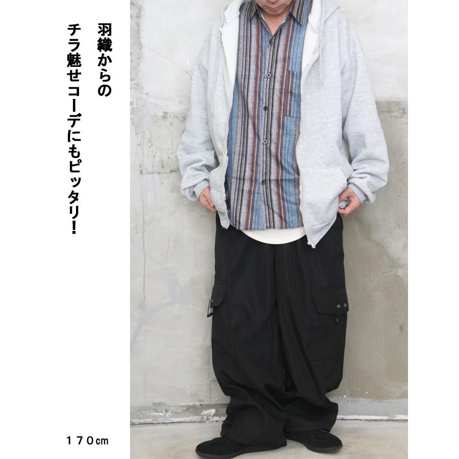 ストライプシャツ メンズ [M便 1/1] マルチストライプシャツ 長袖