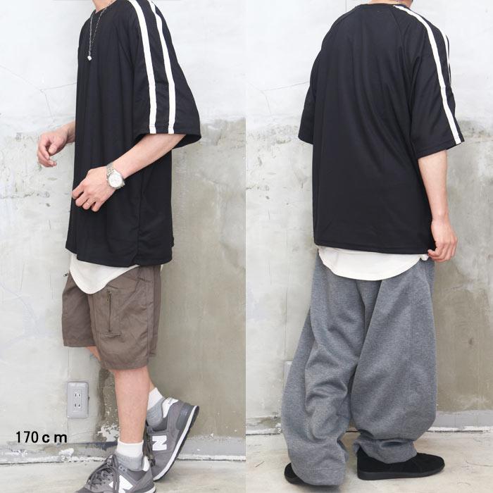 ラインラグランビッグTシャツ メンズ [M便 1/1] ラインTシャツ