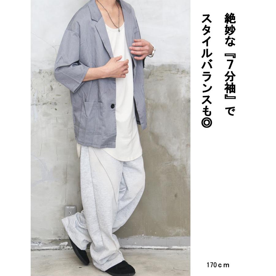 7分袖ジャケット メンズ [M便 1/1] 半袖ジャケット 5分袖ジャケット 